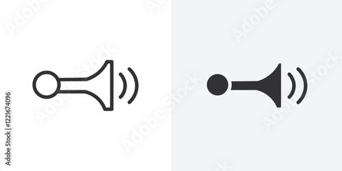 Car horn icon Outline vector sign