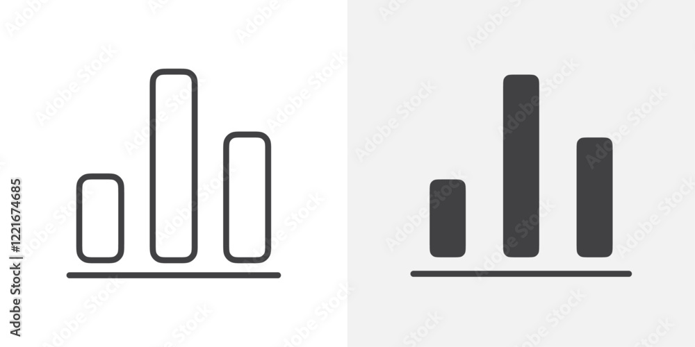 Chart icon Outline vector sign Chart icon Outline vector sign