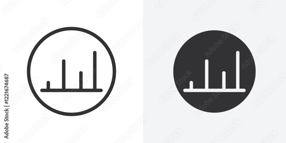 Chart icon Outline vector sign Chart icon Outline vector sign