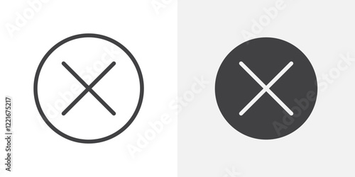 Close Icon Outline vector sign