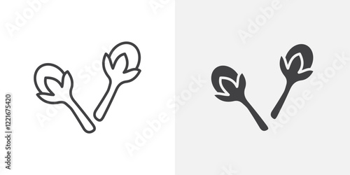 Cloves icon Outline vector sign