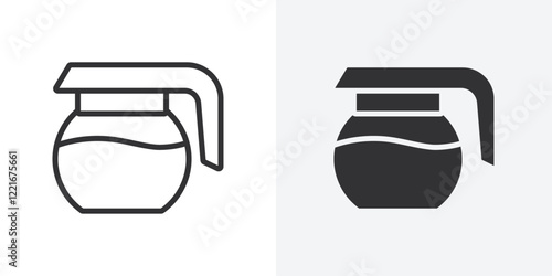 coffee pot icon Outline vector sign