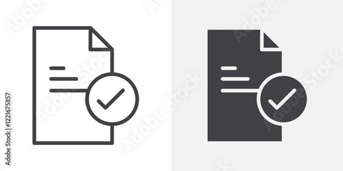 Compliance icon Outline vector sign
