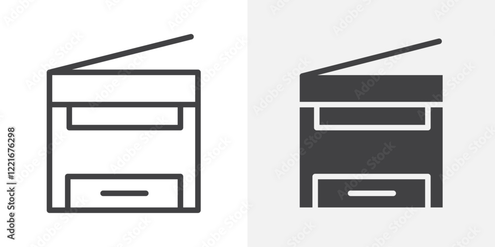 Copy Machine Icon Outline vector sign Copy Machine Icon Outline vector sign