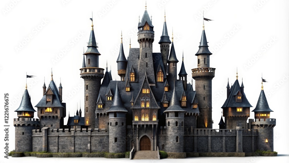 Fototapeta premium Medieval Castle Illustration