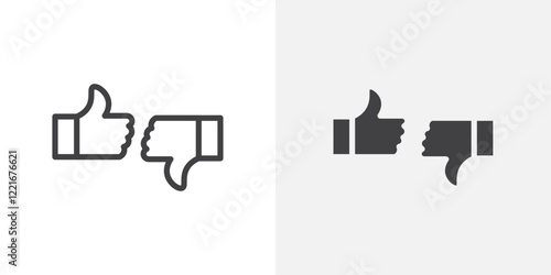 Criticism icon Outline vector sign