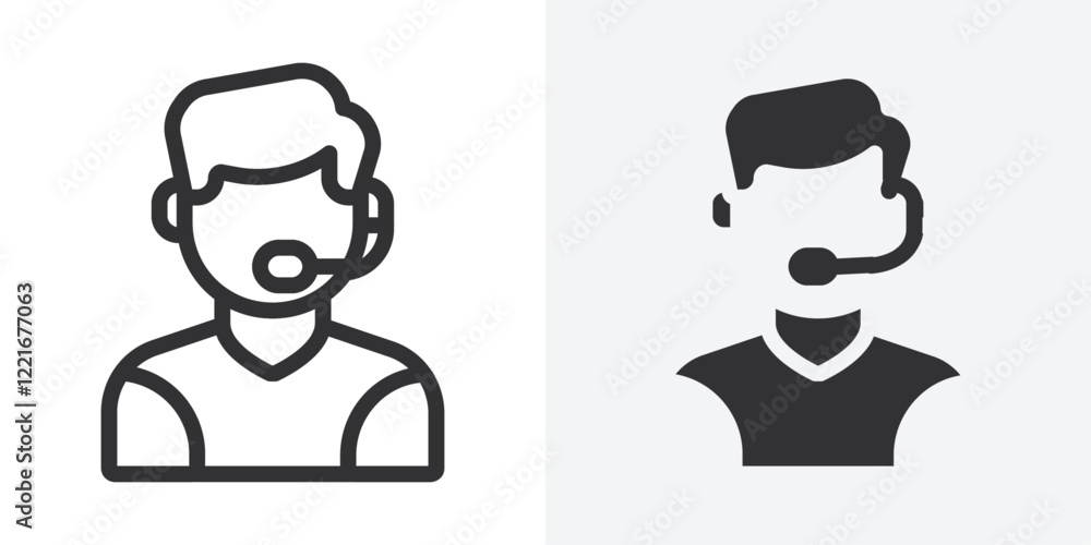 customer support icon Outline vector sign customer support icon Outline vector sign