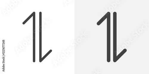 Data transfer icon Outline vector sign