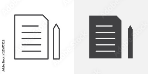 Declarations icon Outline vector sign