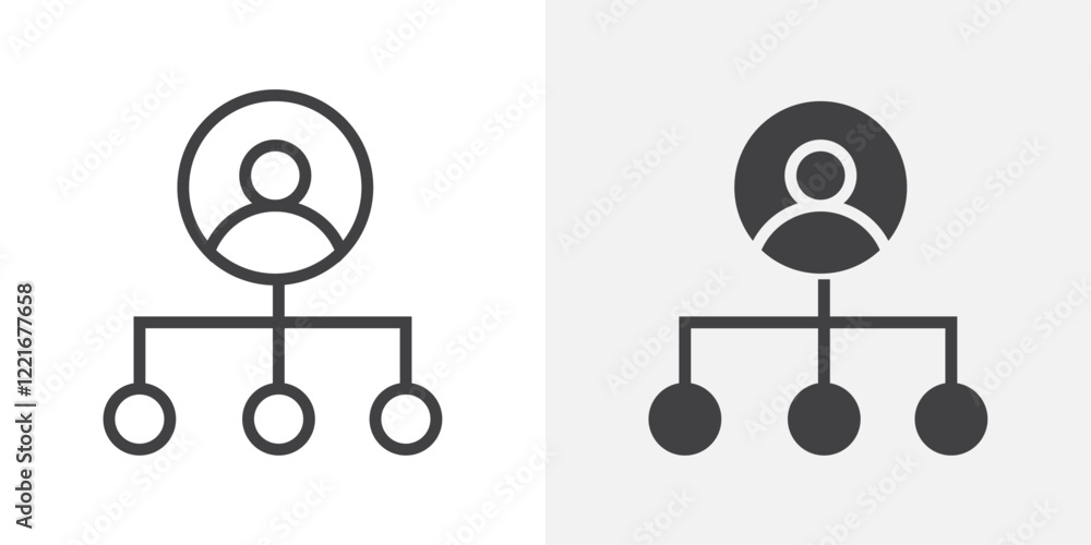 Department head icon Outline vector sign Department head icon Outline vector sign
