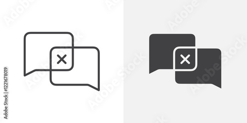 Disagreement icon Outline vector sign