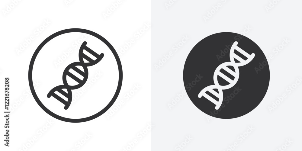 Fototapeta premium DNA icon Outline vector sign
