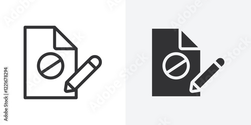 Document petition icon Outline vector sign