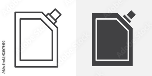 Doy pack pouch icon Outline vector sign