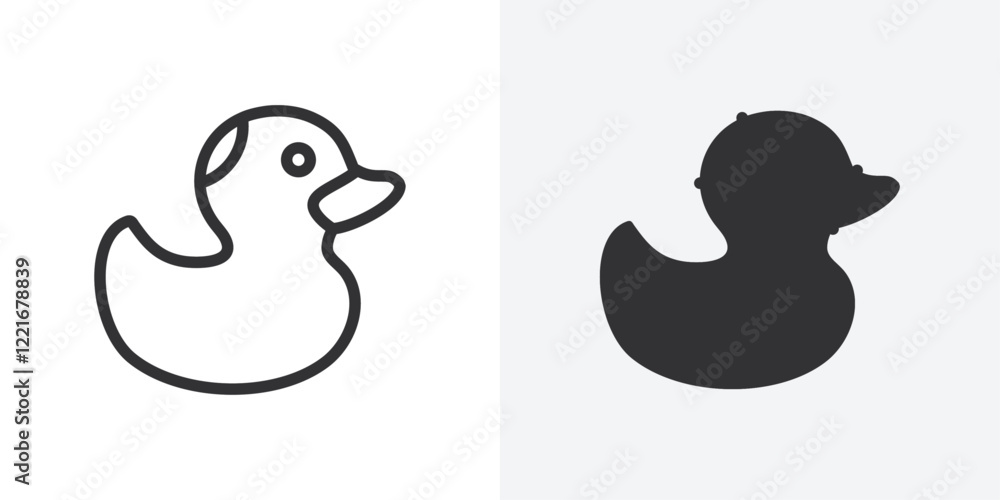Duck icon Outline vector sign Duck icon Outline vector sign