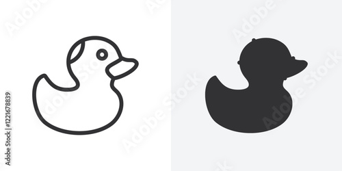 Duck icon Outline vector sign