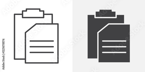 Duplicate icon Outline vector sign