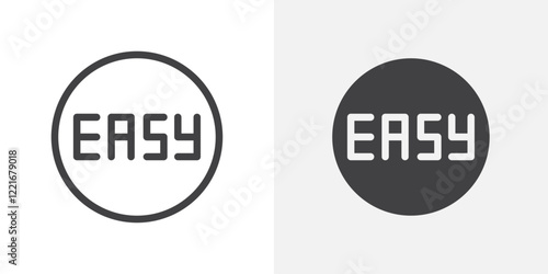 Easy icon Outline vector sign