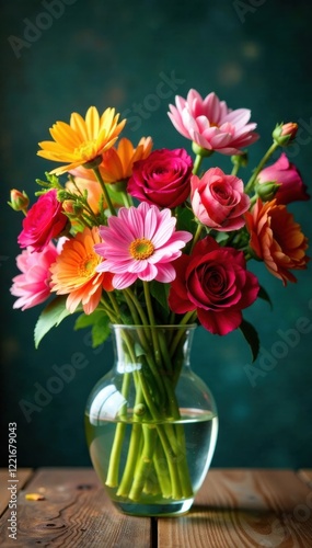 Wallpaper Mural Beautifully arranged mixed flowers in a vase , baby's breath, floral, eucalyptus Torontodigital.ca