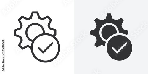 Easy Installation icon Outline vector sign