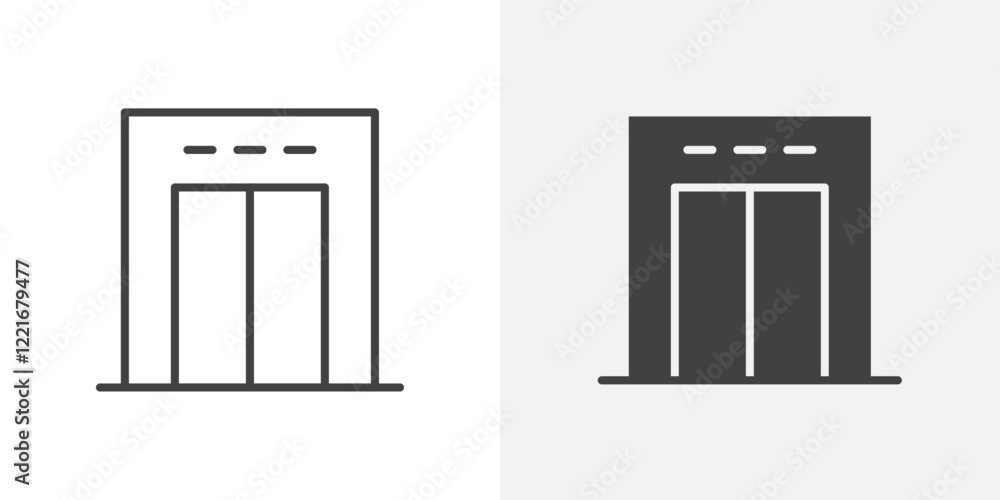 Elevator icon Outline vector sign Elevator icon Outline vector sign