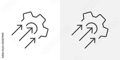 Efficiency icon Outline vector sign