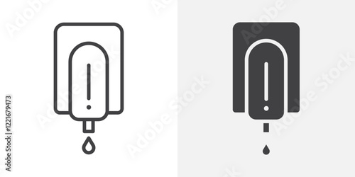 Electrical soap box icon Outline vector sign