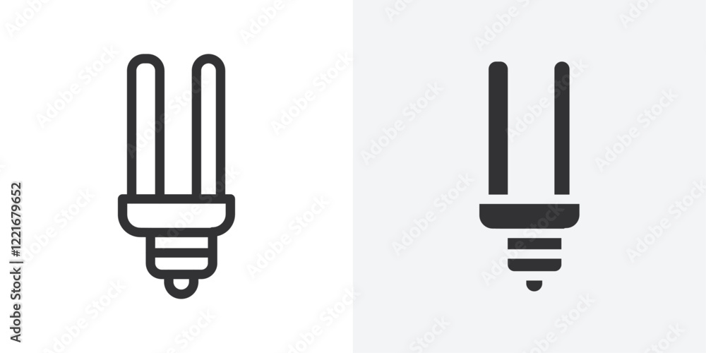 energy efficiency light bulb icon Outline vector sign energy efficiency light bulb icon Outline vector sign