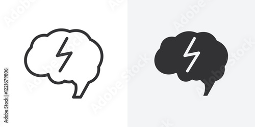 Epilepsy icon Outline vector sign