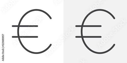 Euro Icon Outline vector sign