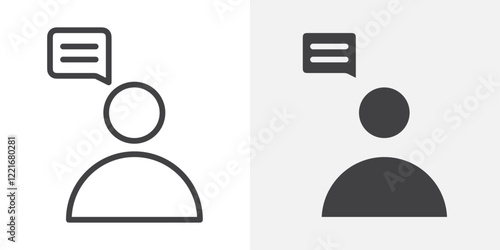 Expert opinion icon Outline vector sign