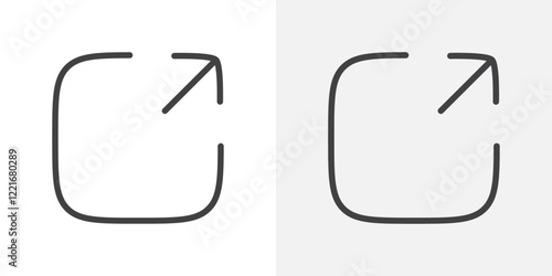 External link icon Outline vector sign