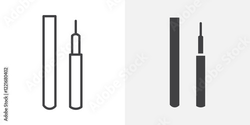 Eye liner icon Outline vector sign