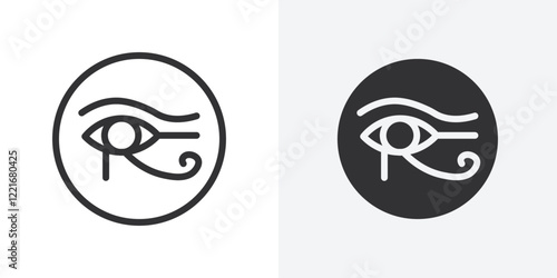 Eye of Horus Egypt Deity icon Outline vector sign
