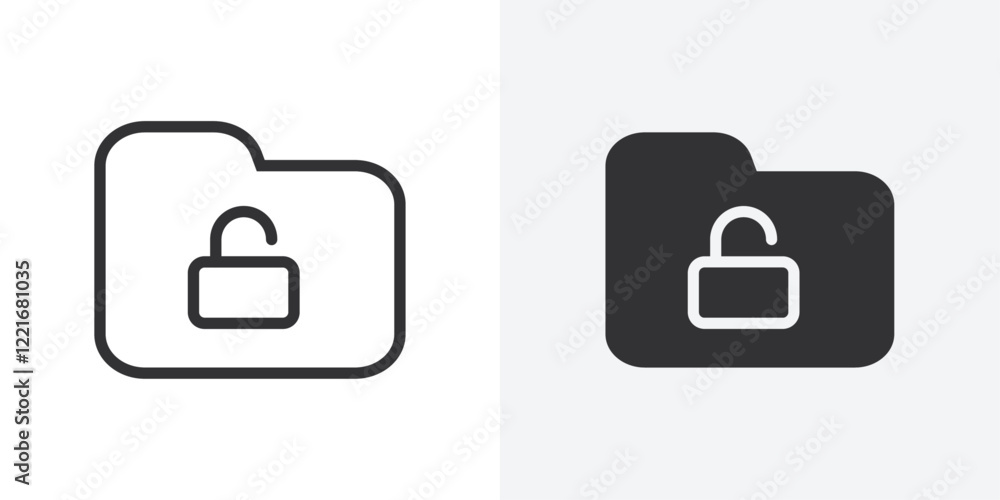 Files and Folders Security icon Outline vector sign Files and Folders Security icon Outline vector sign