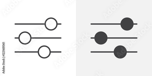 Filter control icon Outline vector sign