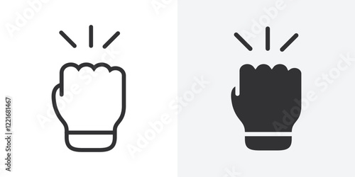 Fist icon Outline vector sign