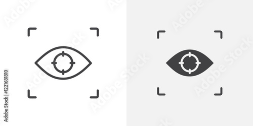 Focusing icon Outline vector sign