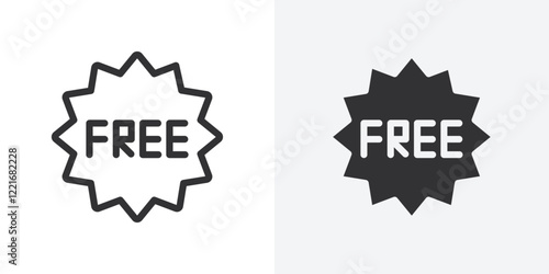 Free label icon Outline vector sign