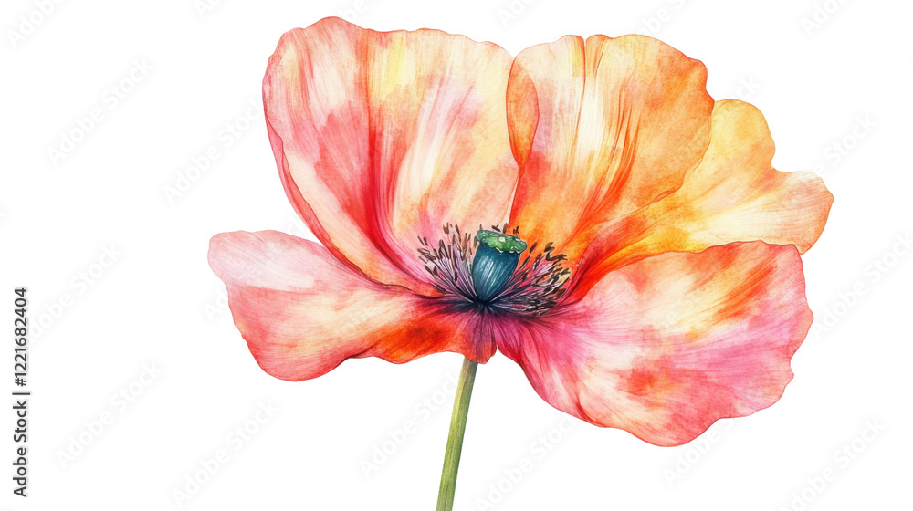 Colorful flower on transparent background Colorful flower on transparent background