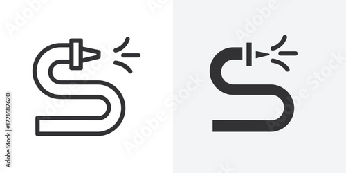 garden hose icon Outline vector sign