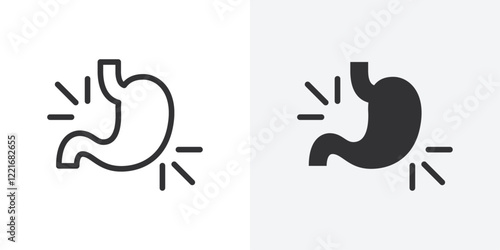 Gastritis icon Outline vector sign