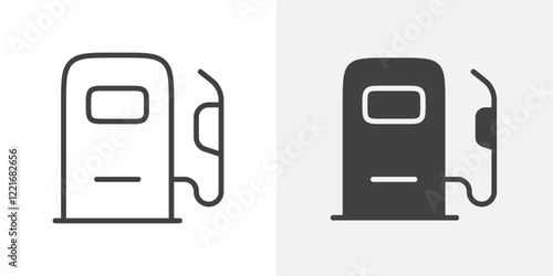 Gas station Icon Outline vector sign