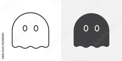 Ghost icon Outline vector sign