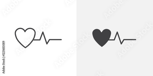 Good health icon Outline vector sign