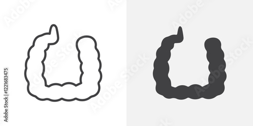 Gut icon Outline vector sign