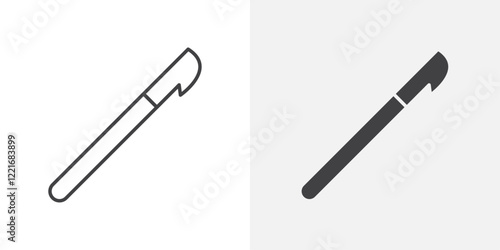 Harpoon icon Outline vector sign