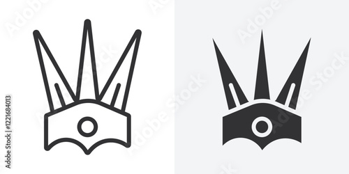 Headdress Brazil icon Outline vector sign