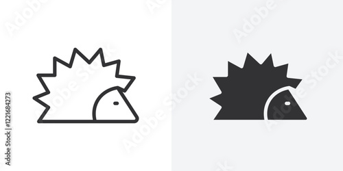 Hegdehog icon Outline vector sign