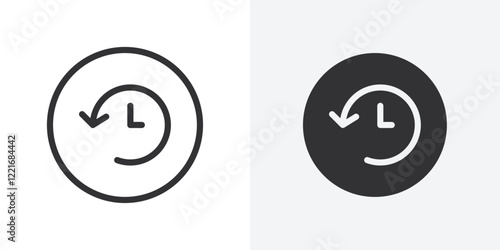 History icon Outline vector sign